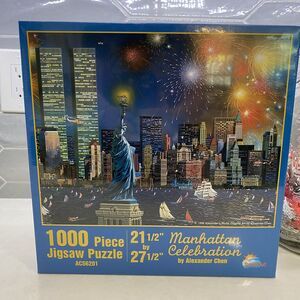 VTG NYC Twin Towers Alexander Chen Manhattan Celebration Jigsaw Puzzle SEALED